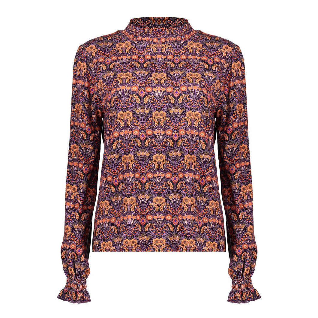 GEISHA TOP purple combi