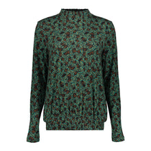 Load image into Gallery viewer, GEISHA TOP WITH SMOCK emerald/camel

