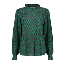 Afbeelding in Gallery-weergave laden, GEISHA BLOUSE emerald/camel combi
