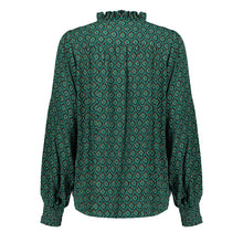 Load image into Gallery viewer, GEISHA BLOUSE emerald/camel combi
