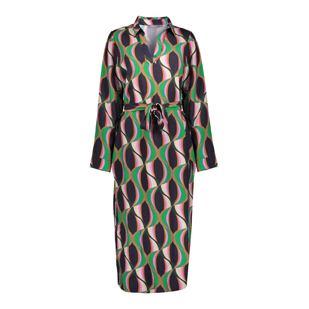 GEISHA DRESS green/purple combi