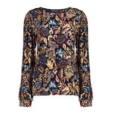 Afbeelding in Gallery-weergave laden, GEISHA SHIRT ROUND NECK navy/orange/cinnamon
