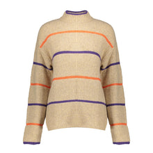 Load image into Gallery viewer, GEISHA PULLOVER COLOR STRIPE sand/orange/purple
