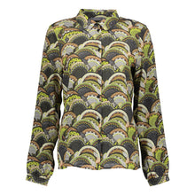 Afbeelding in Gallery-weergave laden, GEISHA BLOUSE tabacco/lime combi
