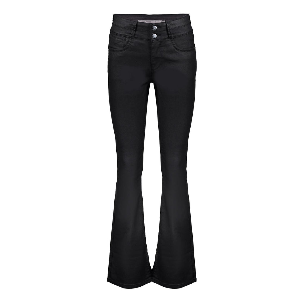 GEISHA JEANS FLAIR JOG COATED black