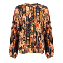 Load image into Gallery viewer, GEISHA BLOUSE black/salmon/green
