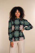 Load image into Gallery viewer, GEISHA TOP black/forest green combi
