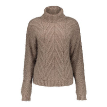 Load image into Gallery viewer, GEISHA PULL CABLES ROLL NECK taupe
