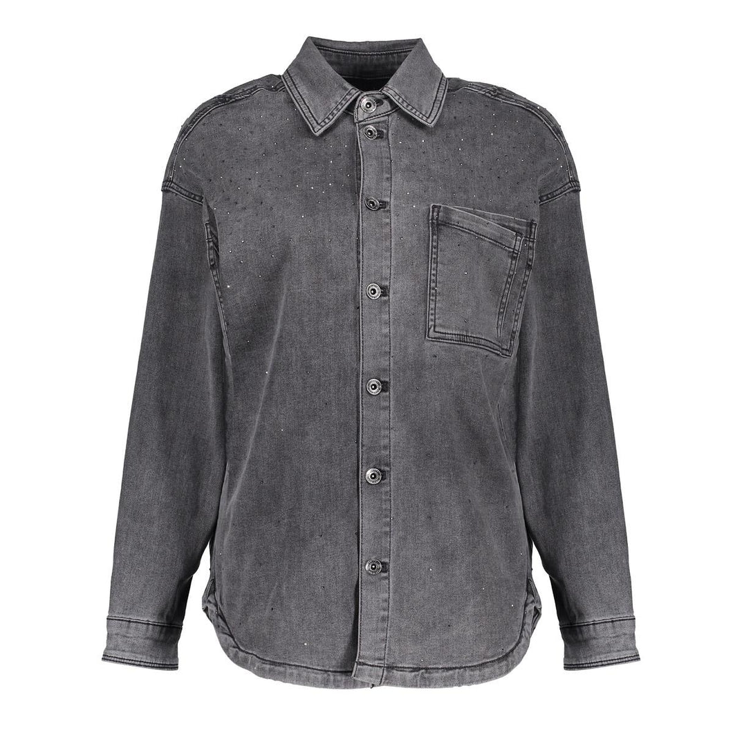 GEISHA JACKET STONES grey denim