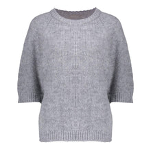 Load image into Gallery viewer, GEISHA PULLOVER 2/3 SLEEVES WITH LUREX grey/silver lurex
