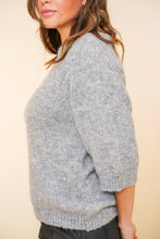 Load image into Gallery viewer, GEISHA PULLOVER 2/3 SLEEVES WITH LUREX grey/silver lurex
