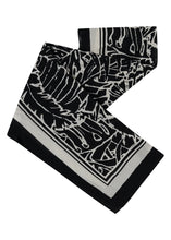 Load image into Gallery viewer, TRAMONTANA SCARF PALM LEAVES print blacks
