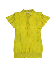 Afbeelding in Gallery-weergave laden, TRAMONTANA TOP BRODERIE ANGLAISE lime

