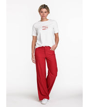 Afbeelding in Gallery-weergave laden, TRAMONTANA TROUSERS TWILL WIDE LEG stone red
