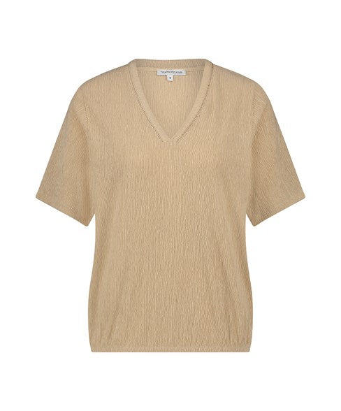 TRAMONTANA V-NECK TOP sand