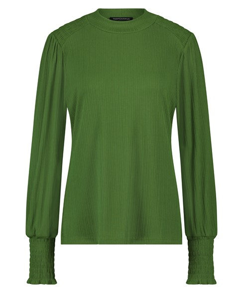 TRAMONTANA SHIRT FANCY SMOCK SHOULDERS leaf green