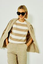 Afbeelding in Gallery-weergave laden, FREEQUENT BROEK LAVEGA PIN STRIPE CHINO sand melange w. off white
