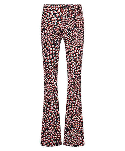 TRAMONTANA TROUSERS TRAVEL FEATHER print blacks