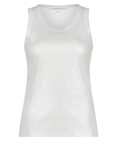 TRAMONTANA COATED RIB SINGLET silver