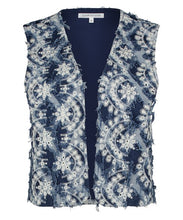 Afbeelding in Gallery-weergave laden, TRAMONTANA FANCY FABRIC GILET blue denim
