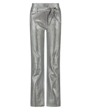 Load image into Gallery viewer, TRAMONTANA TROUSERS BELTED COATED silver
