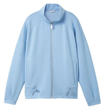 Afbeelding in Gallery-weergave laden, TOM TAILOR SWEATJACKET STAND UP COLLAR light fjord blue
