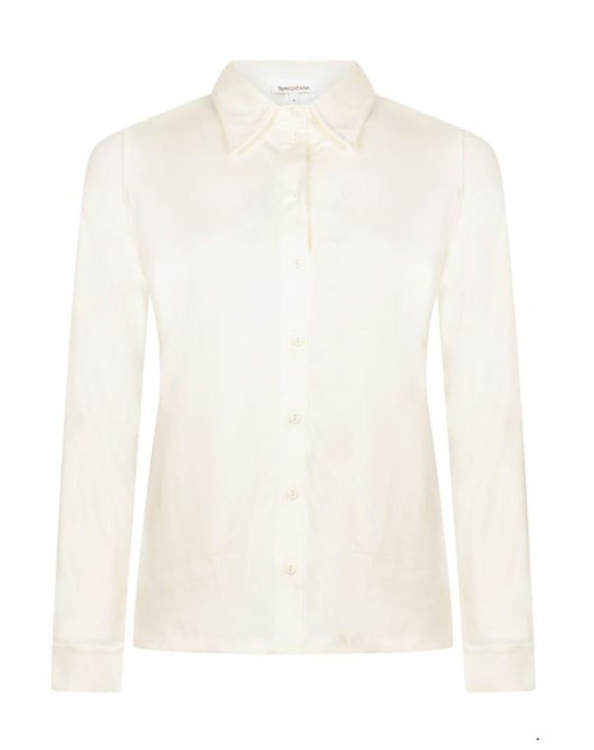 TRAMONTANA POLLY BASIC BLOUSE TRAVEL L/S off white