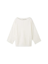 Load image into Gallery viewer, TOM TAILOR KNIT PULLOVER STRUCTURED whisper white
