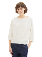 Afbeelding in Gallery-weergave laden, TOM TAILOR KNIT PULLOVER STRUCTURED whisper white
