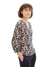 Afbeelding in Gallery-weergave laden, TOM TAILOR FEMININE PRINT BLOUSE coral cut floral design
