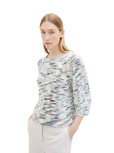Afbeelding in Gallery-weergave laden, TOM TAILOR KNIT PULLOVER blue multicolor tapeyarn
