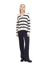 Afbeelding in Gallery-weergave laden, TOM TAILOR KNIT PULLOVER STRIPED offwhite navy stripe knit
