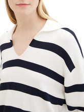 Afbeelding in Gallery-weergave laden, TOM TAILOR KNIT PULLOVER STRIPED offwhite navy stripe knit
