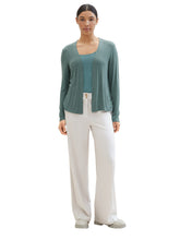 Load image into Gallery viewer, TOM TAILOR T-SHIRT CARDIGAN sea pine green
