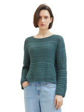 Load image into Gallery viewer, TOM TAILOR KNIT PULLOVER STRUCTURED sea pine green

