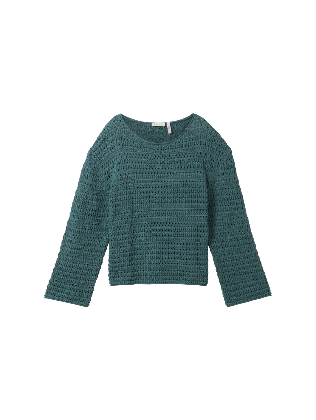 TOM TAILOR KNIT PULLOVER STRUCTURED sea pine green