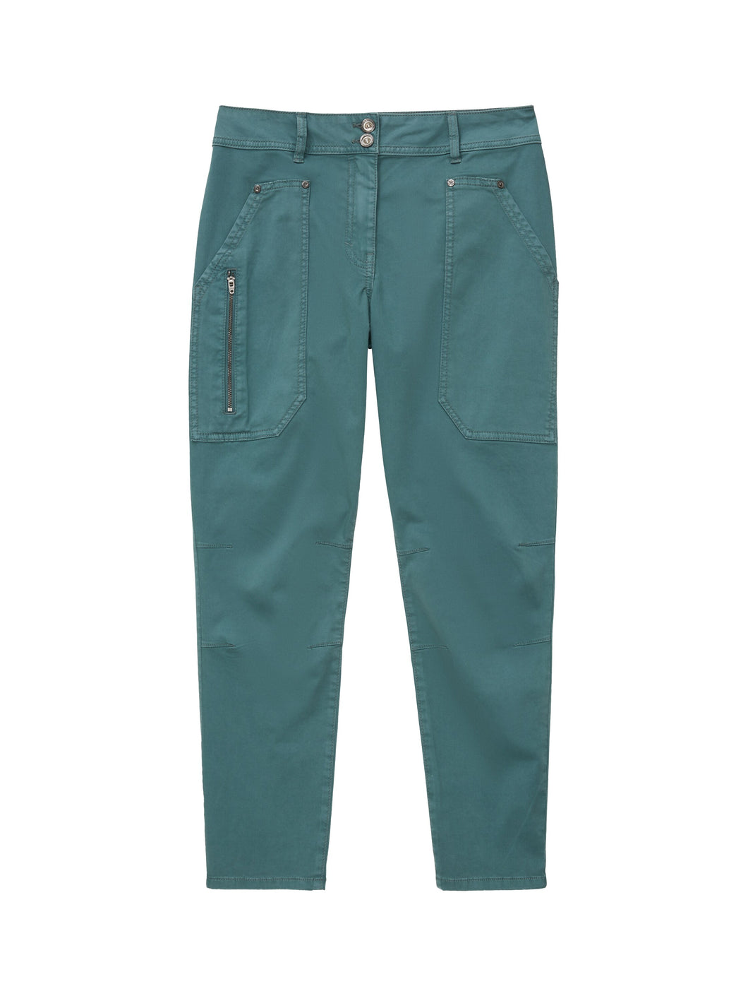 TOM TAILOR SLIM PANTS WITH CARGO DETAILS sea pine green