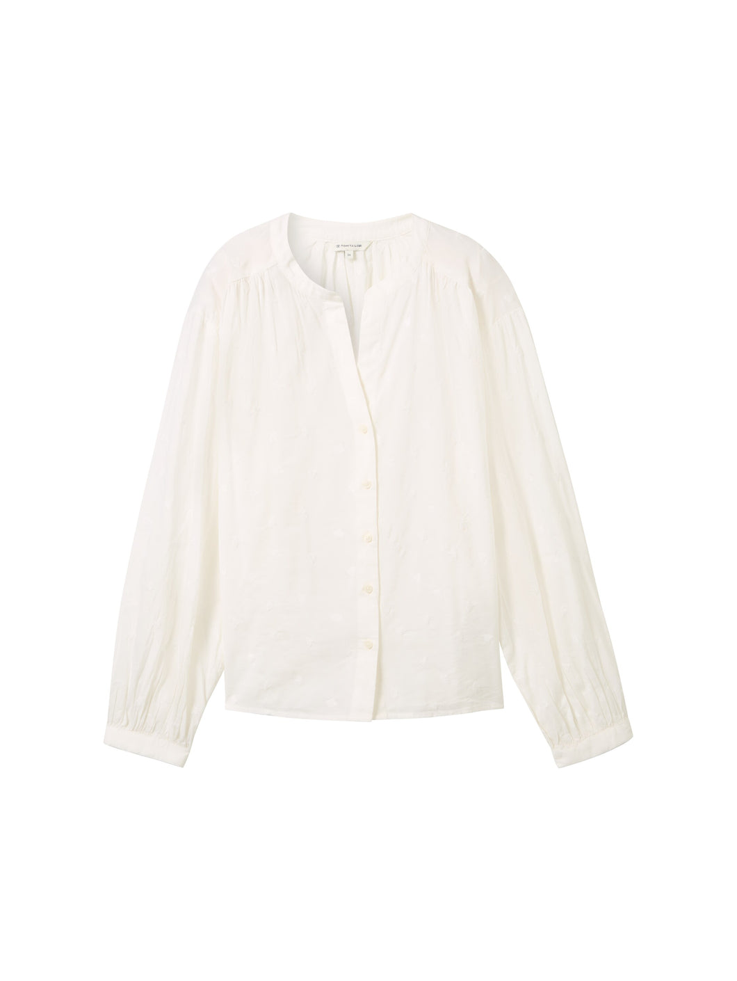 TOM TAILOR EMBROIDERED BLOUSE off white tonal embroidery