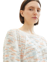 Load image into Gallery viewer, TOM TAILOR KNIT PULLOVER  orange multicolor tapeyarn
