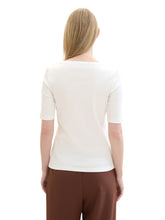 Afbeelding in Gallery-weergave laden, TOM TAILOR T-SHIRT RIB WIDE CREW NECK whisper white
