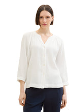 Afbeelding in Gallery-weergave laden, TOM TAILOR CRINKLE STRUCTURE BLOUSE whisper white

