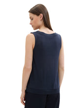 Afbeelding in Gallery-weergave laden, TOM TAILOR T-SHIRT TOP WITH RIB DETAILS sky captain blue
