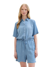 Load image into Gallery viewer, TOM TAILOR SHORT LEG OVERALL DENIM LOOK clean mid stone blue
