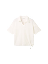Afbeelding in Gallery-weergave laden, TOM TAILOR SWEATSHIRT STRUCTURED POLO whisper white
