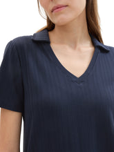 Afbeelding in Gallery-weergave laden, TOM TAILOR T-SHIRT RIB POLO COLLAR sky captain blue
