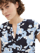 Load image into Gallery viewer, TOM TAILOR BLOUSE PRINTED blue cut floral design
