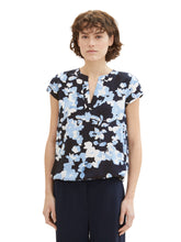 Afbeelding in Gallery-weergave laden, TOM TAILOR BLOUSE PRINTED blue cut floral design
