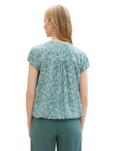 Load image into Gallery viewer, TOM TAILOR BLOUSE PRINTED green abstract leaf print
