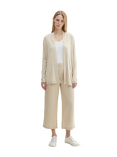 Afbeelding in Gallery-weergave laden, TOM TAILOR KNIT BASIC OPEN CARDIGAN dusty beige melange
