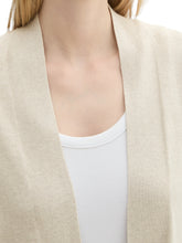 Afbeelding in Gallery-weergave laden, TOM TAILOR KNIT BASIC OPEN CARDIGAN dusty beige melange
